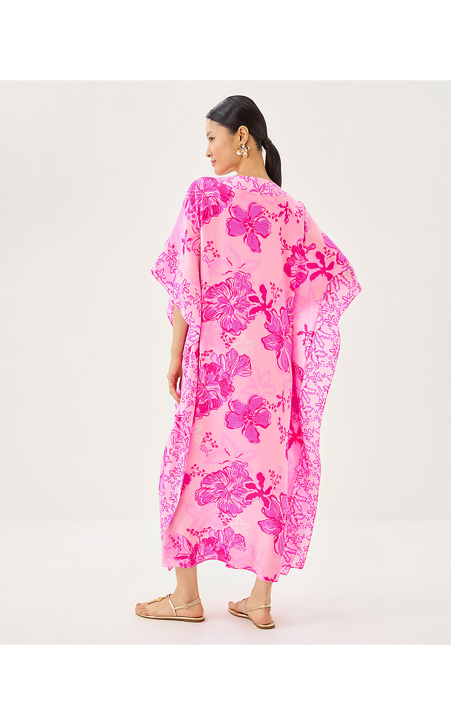 LEVY SILK MAXI CAFTAN, PARIGI PINK SUPPORTING SQUAD ENGINEERED WOVEN DRESS