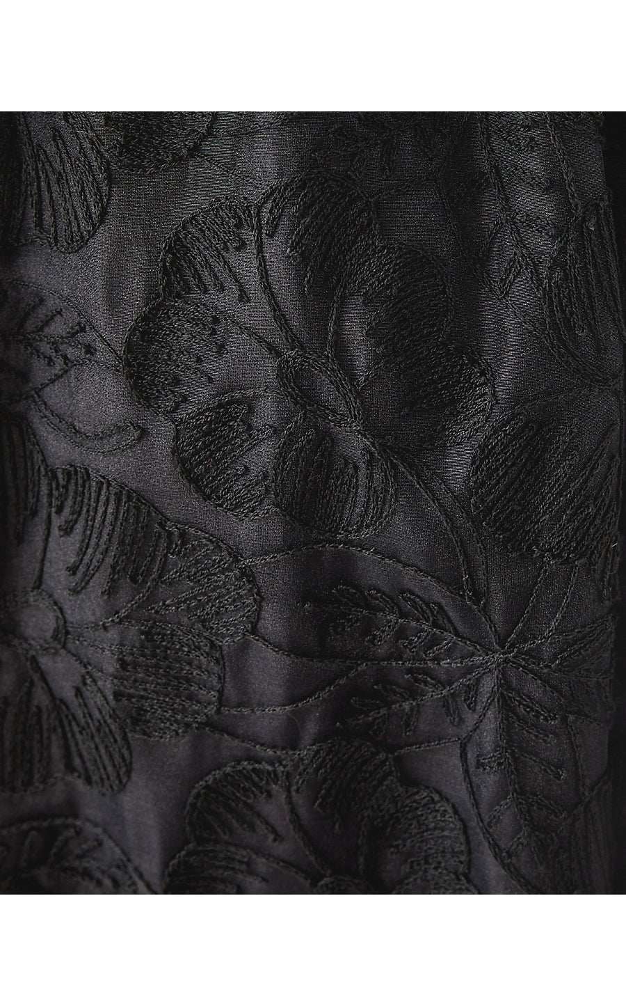 LYNSI MIDI DRESS, NOIR SUNSET BLOOM EMBROIDERED ORGANZA