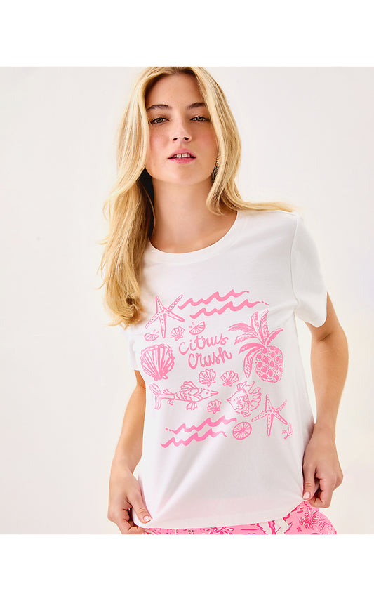BARRETO KNIT TOP, MULTI PB OCEAN MOTIFS GRAPHIC