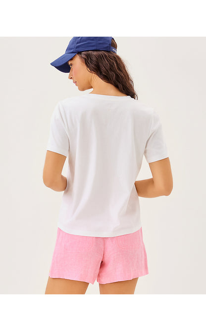 BARRETO KNIT TOP, MULTI SUN SEA MOTIFS GRAPHIC