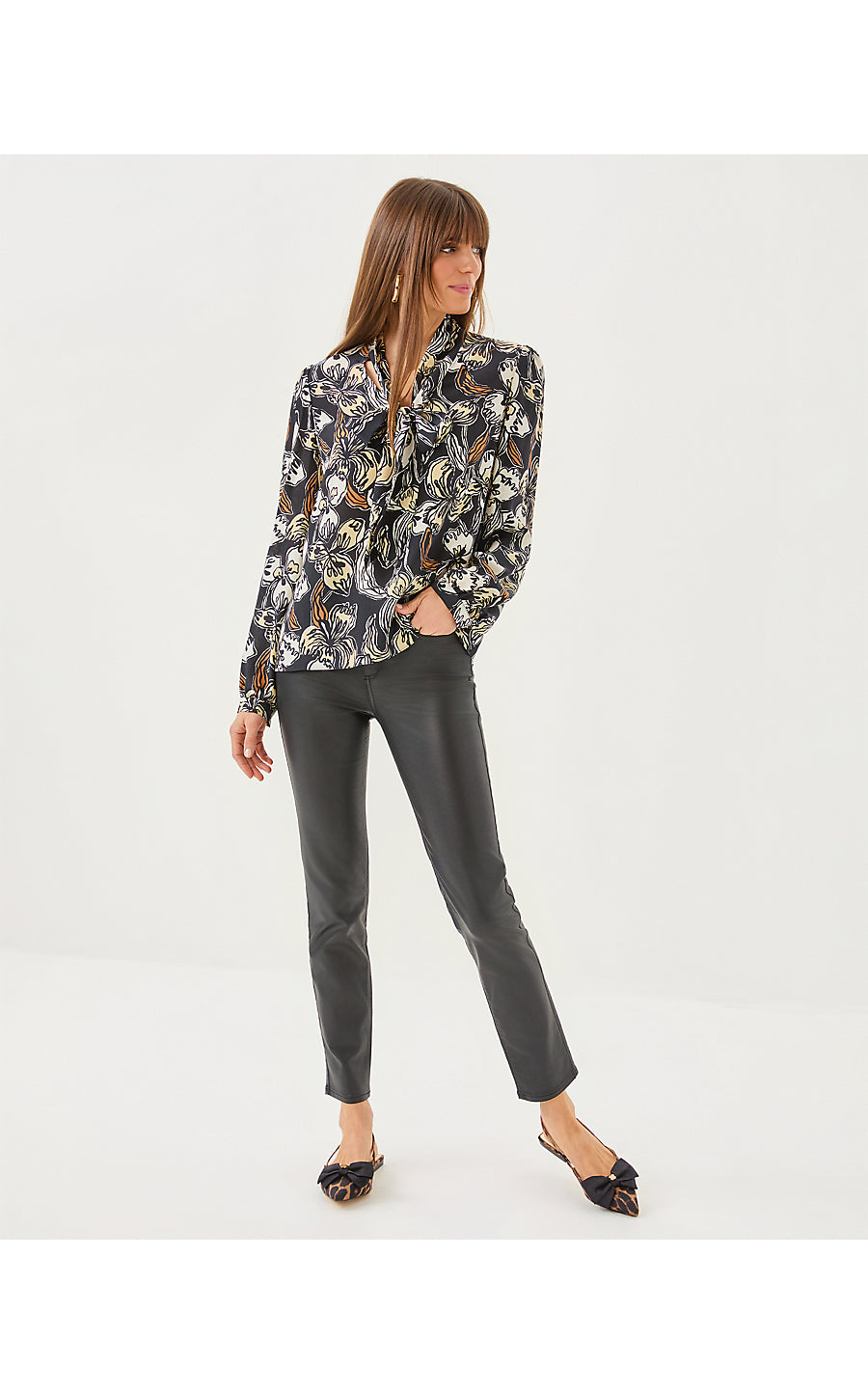 ELANOR SILK TOP, ONYX IRISISTABLE