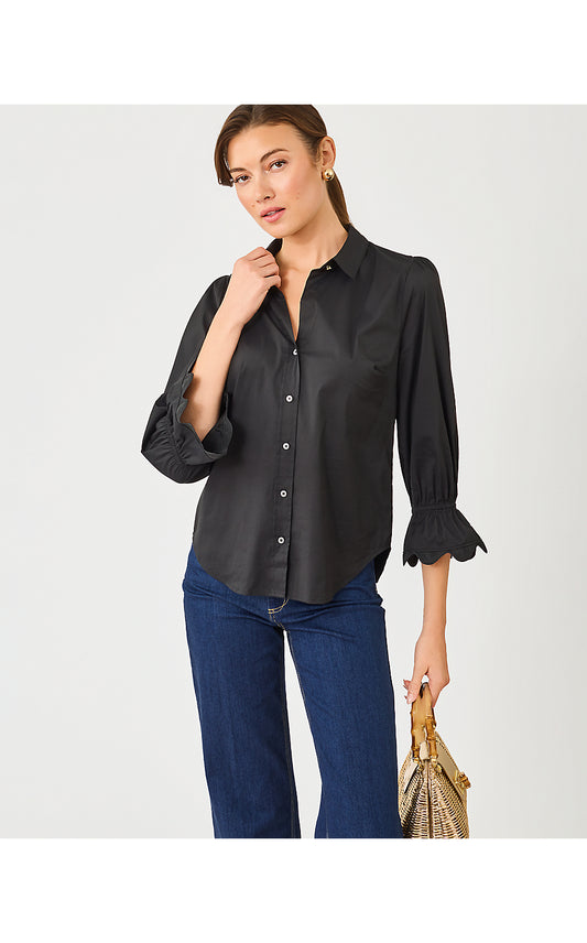 THE RICRAC LILLY SHIRT, NOIR
