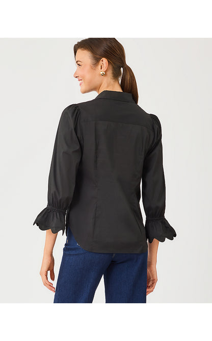 THE RICRAC LILLY SHIRT, NOIR