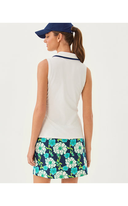 FRIDA HALF ZIP SLEEVELESS, COCONUT