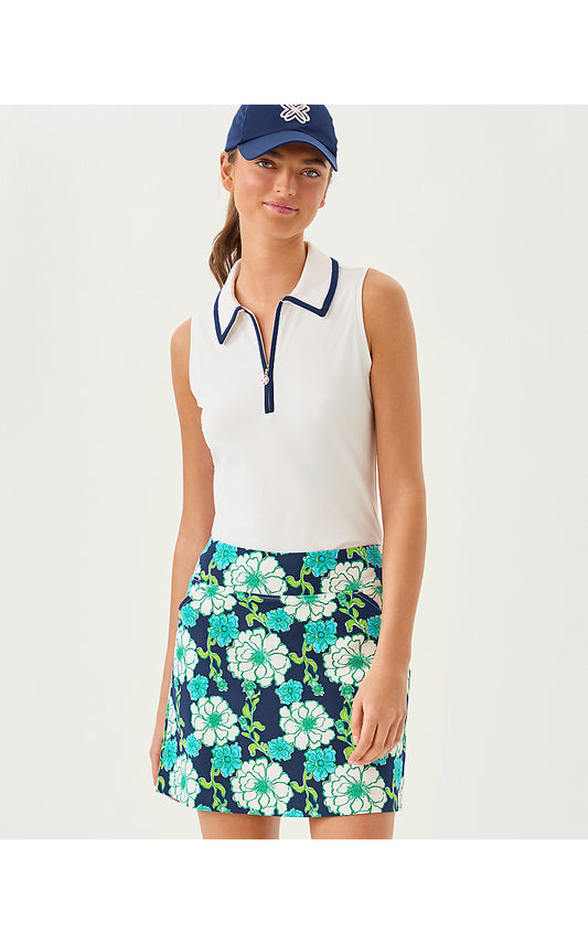 FRIDA HALF ZIP SLEEVELESS, COCONUT