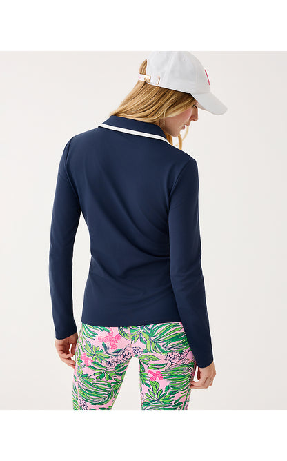 FRIDA HALF ZIP LONG SLEEVE, LOW TIDE NAVY