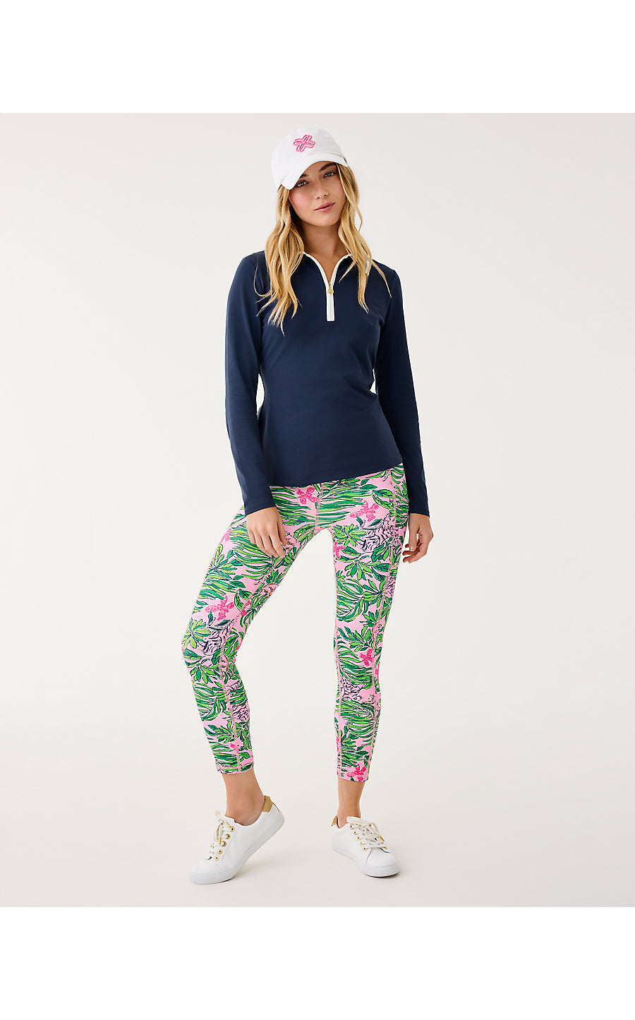 FRIDA HALF ZIP LONG SLEEVE, LOW TIDE NAVY