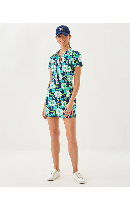 KATHY SHORT SLEEVE DRESS, LOW TIDE NAVY GO BIG GOLF