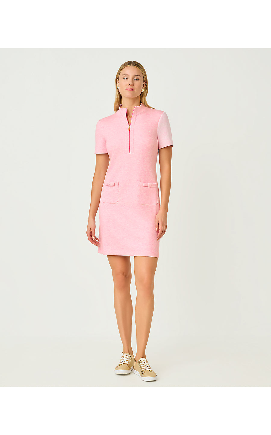MIRIMA DRESS UPF 50+, HEATHERED CONCH SHELL PINK