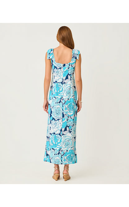 BERNICE MAXI DRESS, CAPRI BLUE ROSANNA