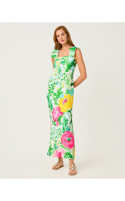BERNICE MAXI DRESS, MULTI POPPY PARTY ENGINEERED WOVEN MAXI DRESS