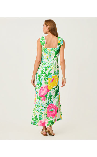 BERNICE MAXI DRESS, MULTI POPPY PARTY ENGINEERED WOVEN MAXI DRESS