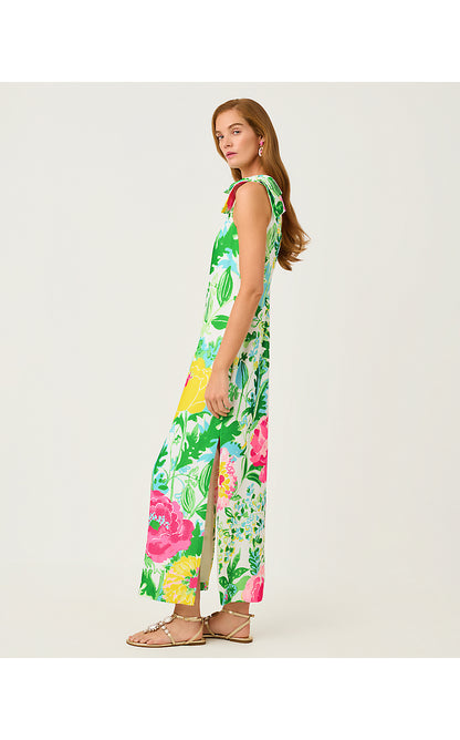 BERNICE MAXI DRESS, MULTI POPPY PARTY ENGINEERED WOVEN MAXI DRESS