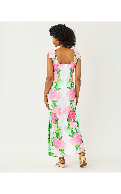 BERNICE MAXI DRESS, TERRACE GREEN GO WITH THE FLOW ENGINEERED WOVEN MAXI