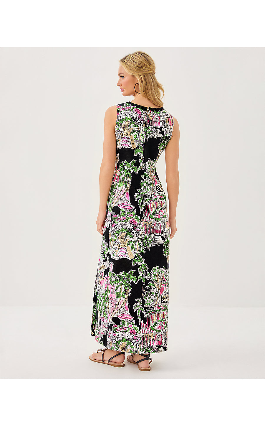DARLENE STRETCH MAXI SHIFT, ONYX OVERSIZED PB ANNIVERSARY TOILE