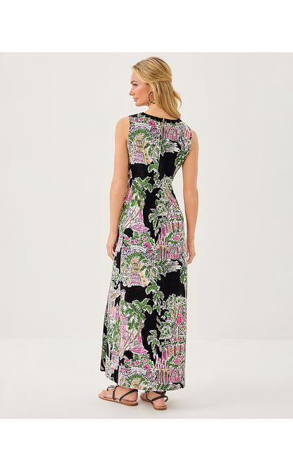 DARLENE STRETCH MAXI SHIFT, ONYX OVERSIZED PB ANNIVERSARY TOILE