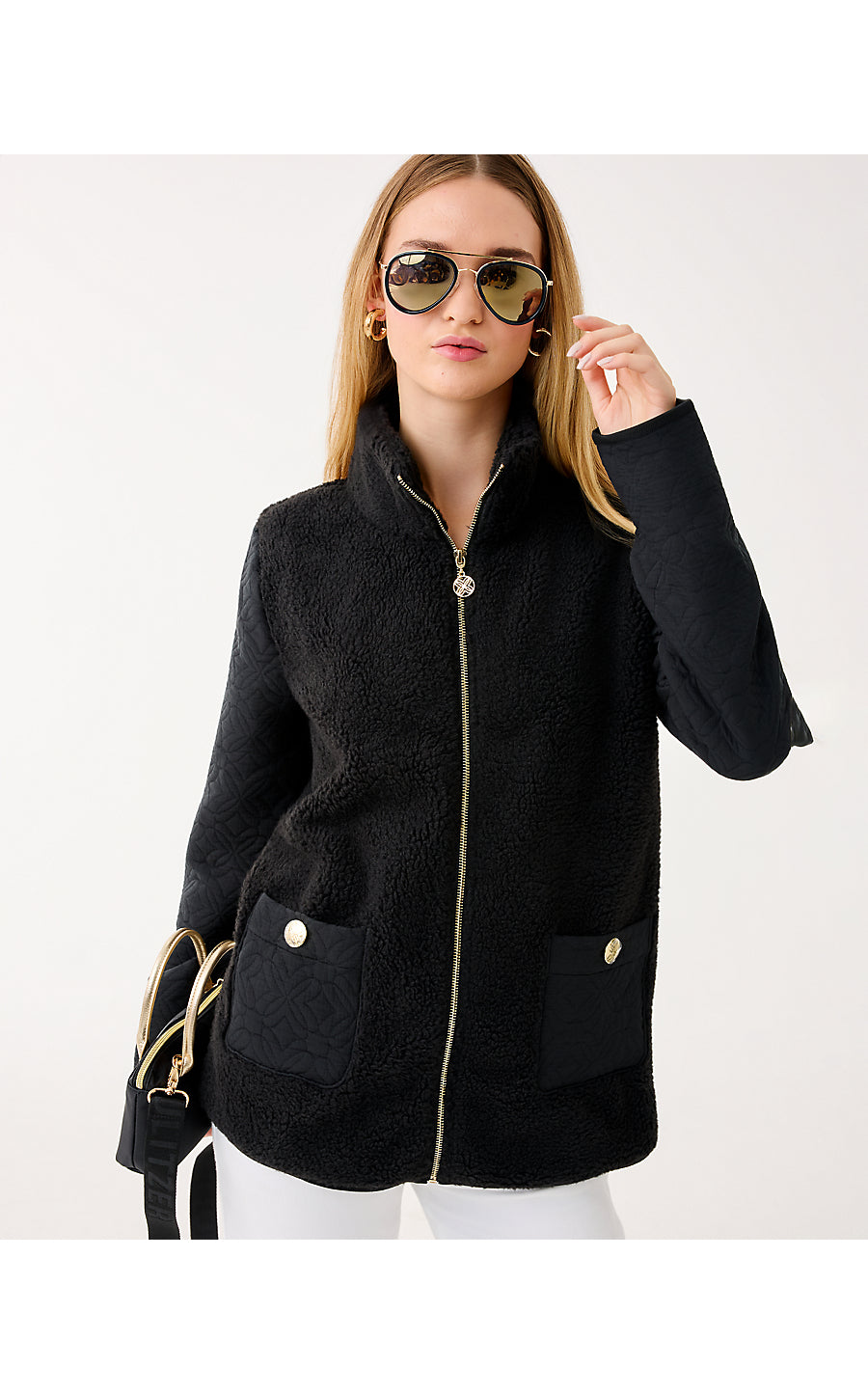 HELAINA SHERPA JACKET, NOIR