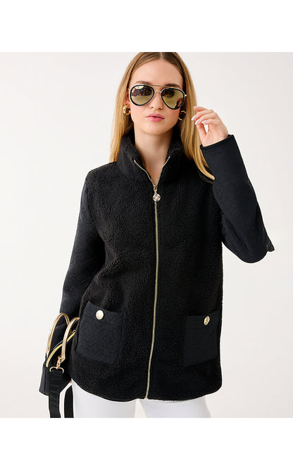 HELAINA SHERPA JACKET, NOIR