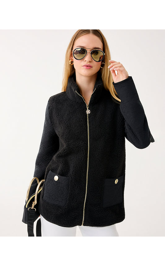 HELAINA SHERPA JACKET, NOIR