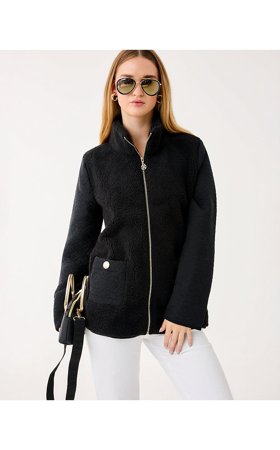 HELAINA SHERPA JACKET, NOIR