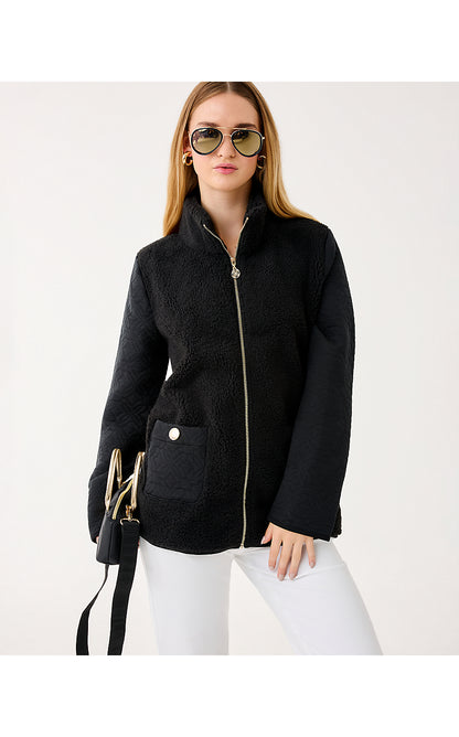 HELAINA SHERPA JACKET, NOIR