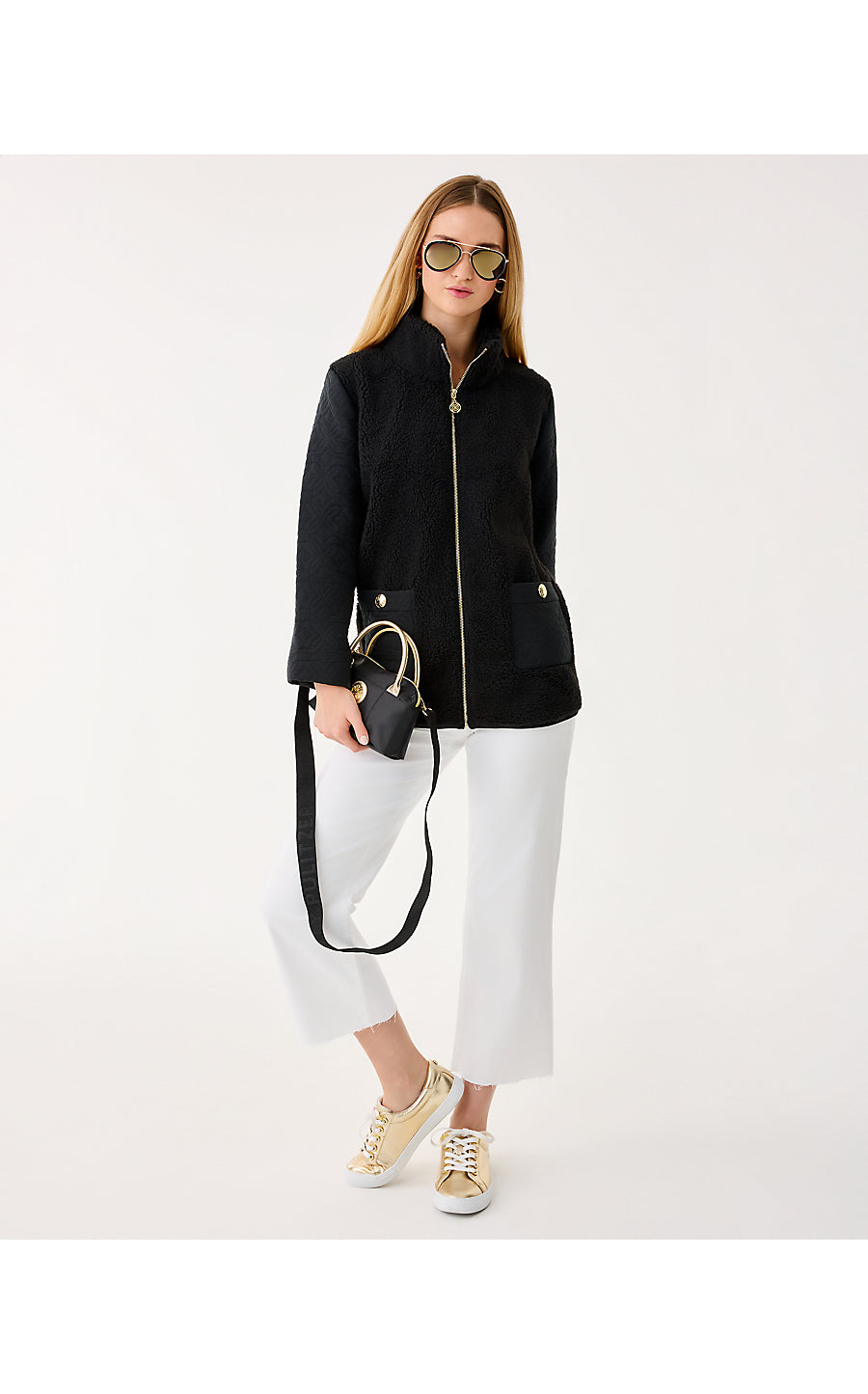HELAINA SHERPA JACKET, NOIR