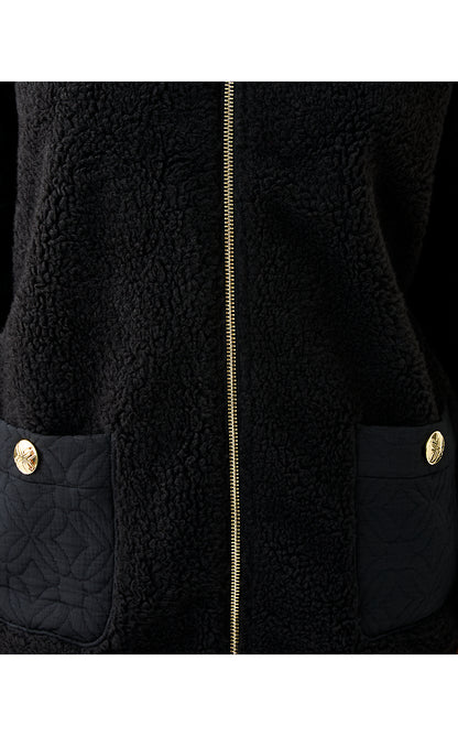 HELAINA SHERPA JACKET, NOIR