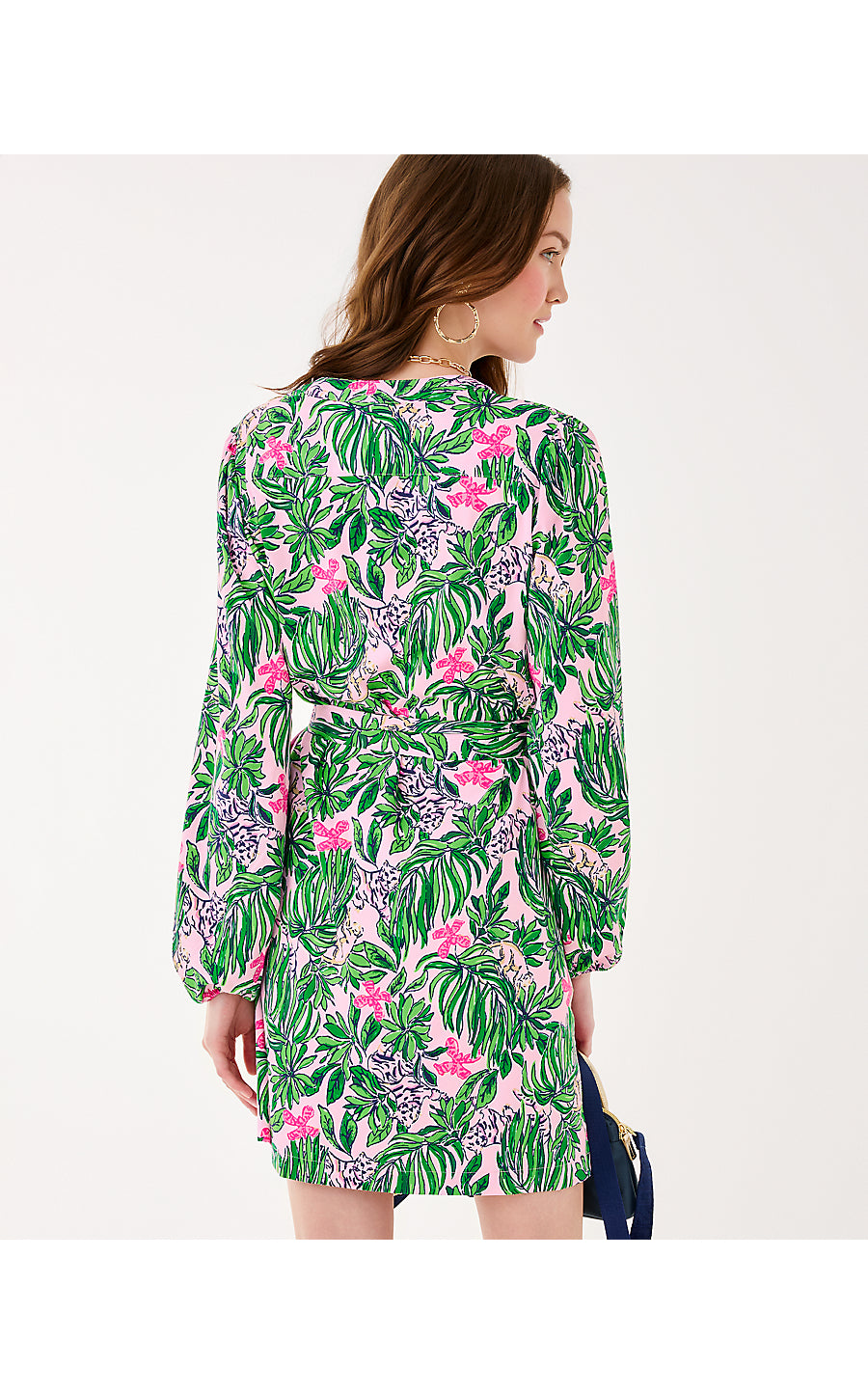 ENSLEY UPF 50+ DRESS, CONCH SHELL PINK ROARING WITH JOY