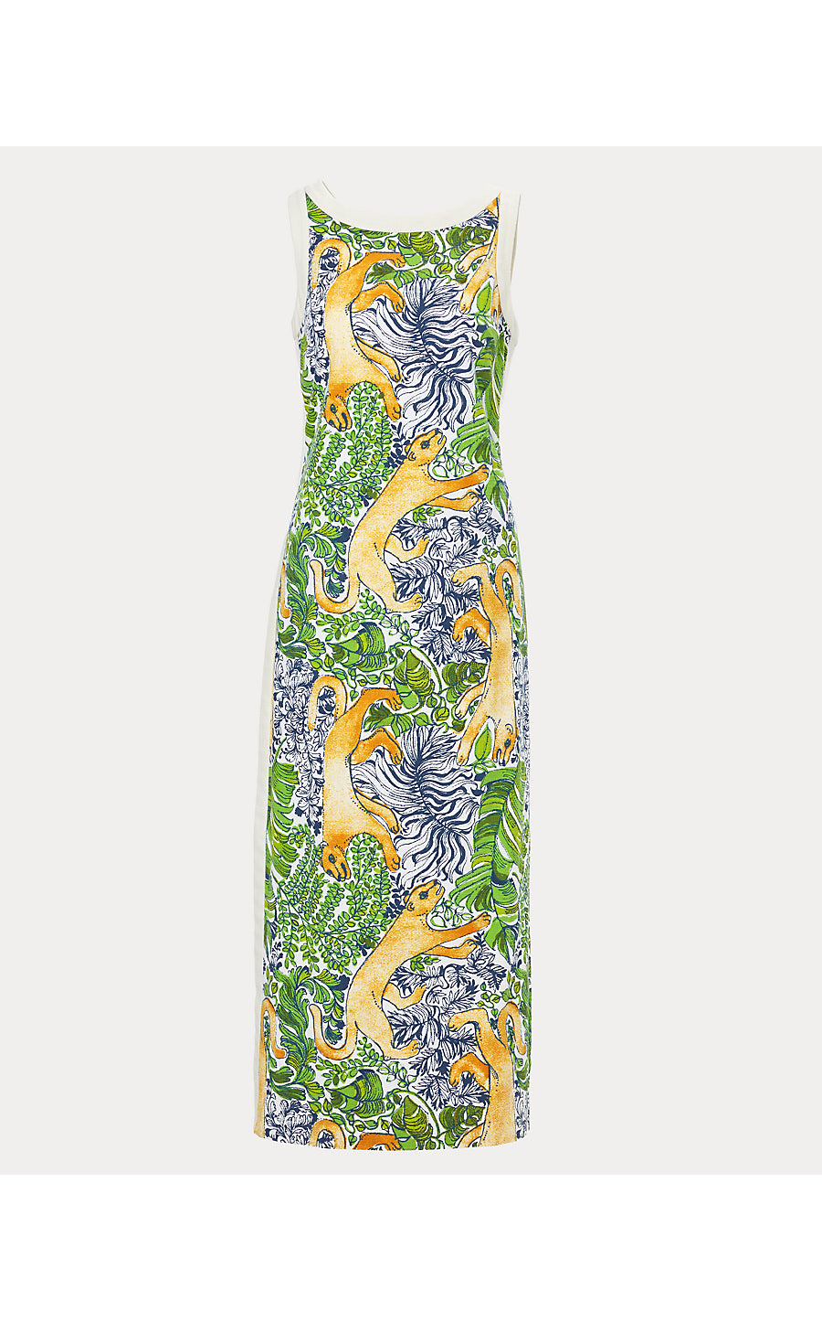 ELEANORA MAXI SHIFT ROMPER, MULTI PALM PROWL ENGINEERED ROMPER