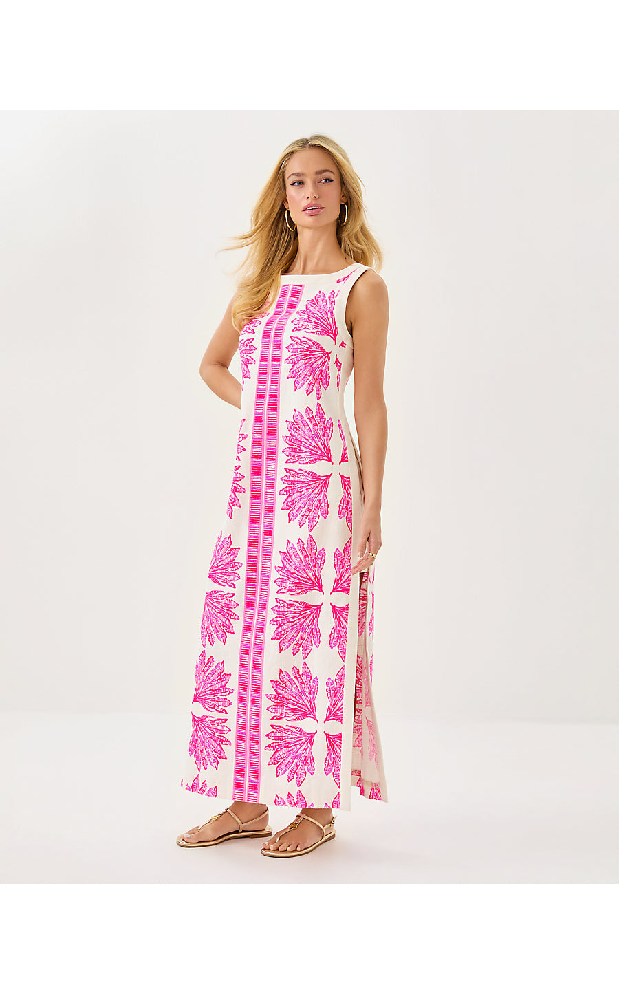 ELEANORA MAXI SHIFT ROMPER, PINK BLISS SHADY BABE ENGINEERED ROMPER