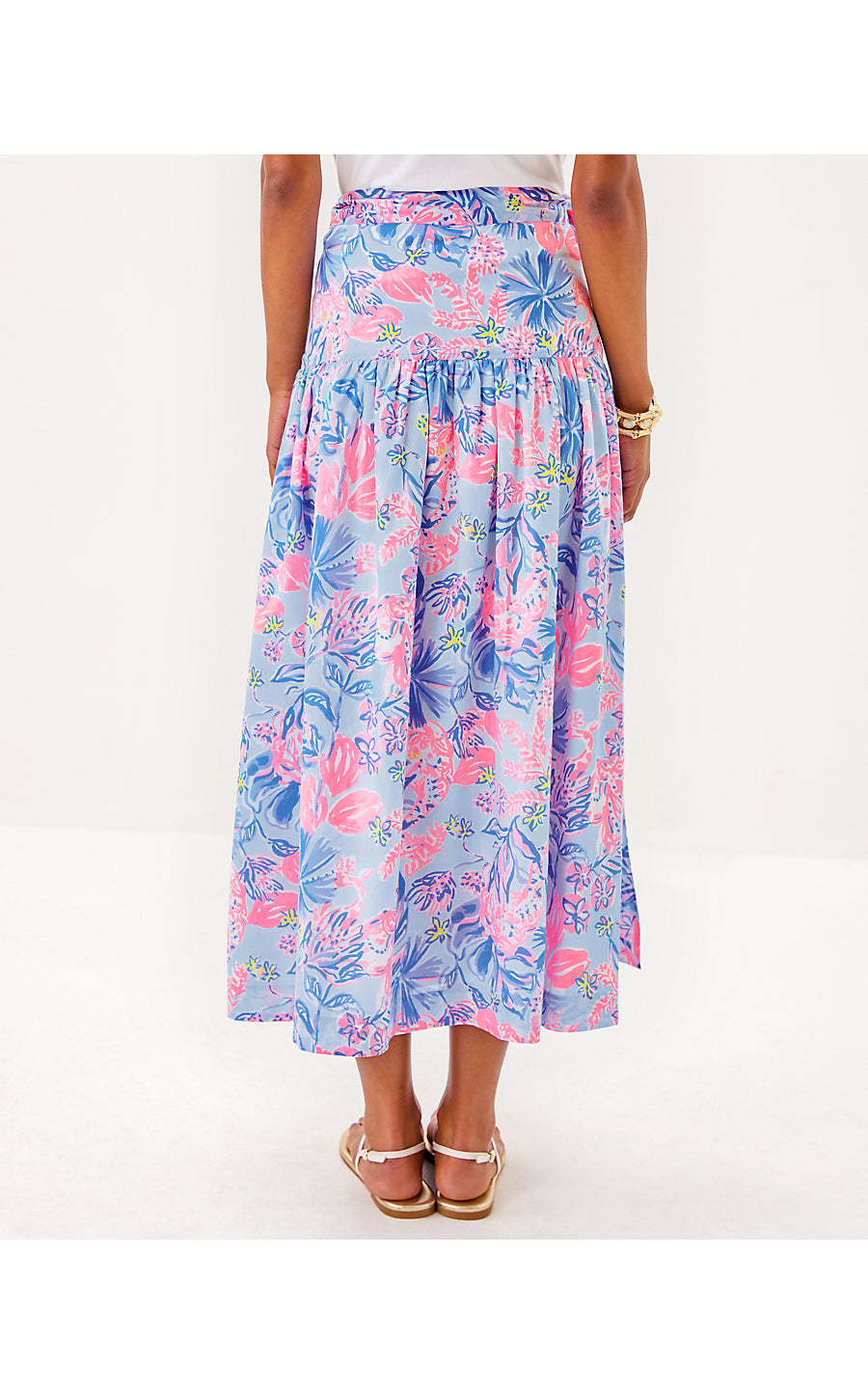 CORINA MIDI SKIRT, MULTI ELEPHANT SPLASH