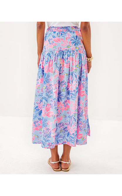 CORINA MIDI SKIRT, MULTI ELEPHANT SPLASH