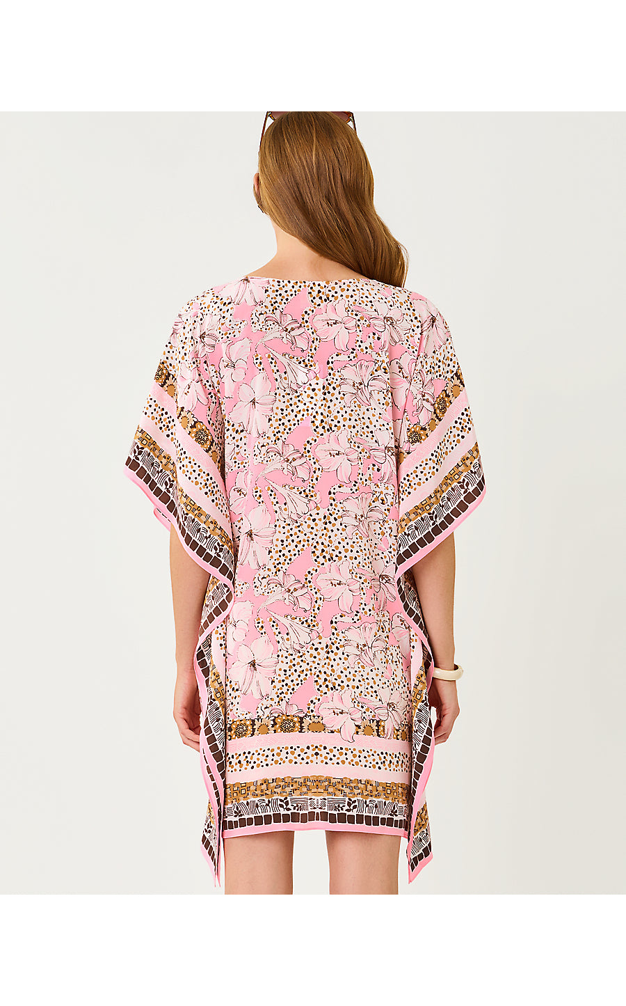 LINDAMARIE SILK CAFTAN, COCO BEACH WILDNESS ENGINEERED WOVEN CAFTAN XXSXS