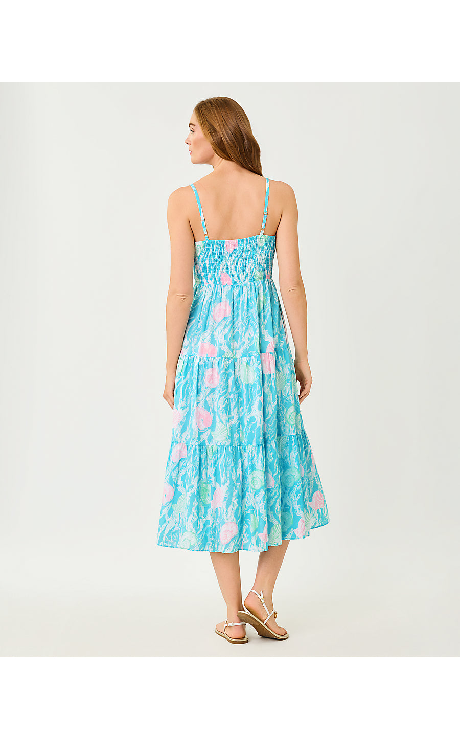 ZANNA MIDI DRESS, CAPRI BLUE SHELDEN
