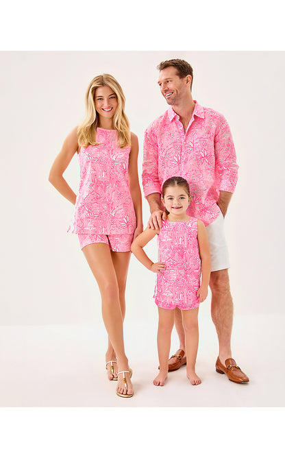 SARISSA STRETCH SHORT, CONCH SHELL PINK PENNYS PLAYGROUND