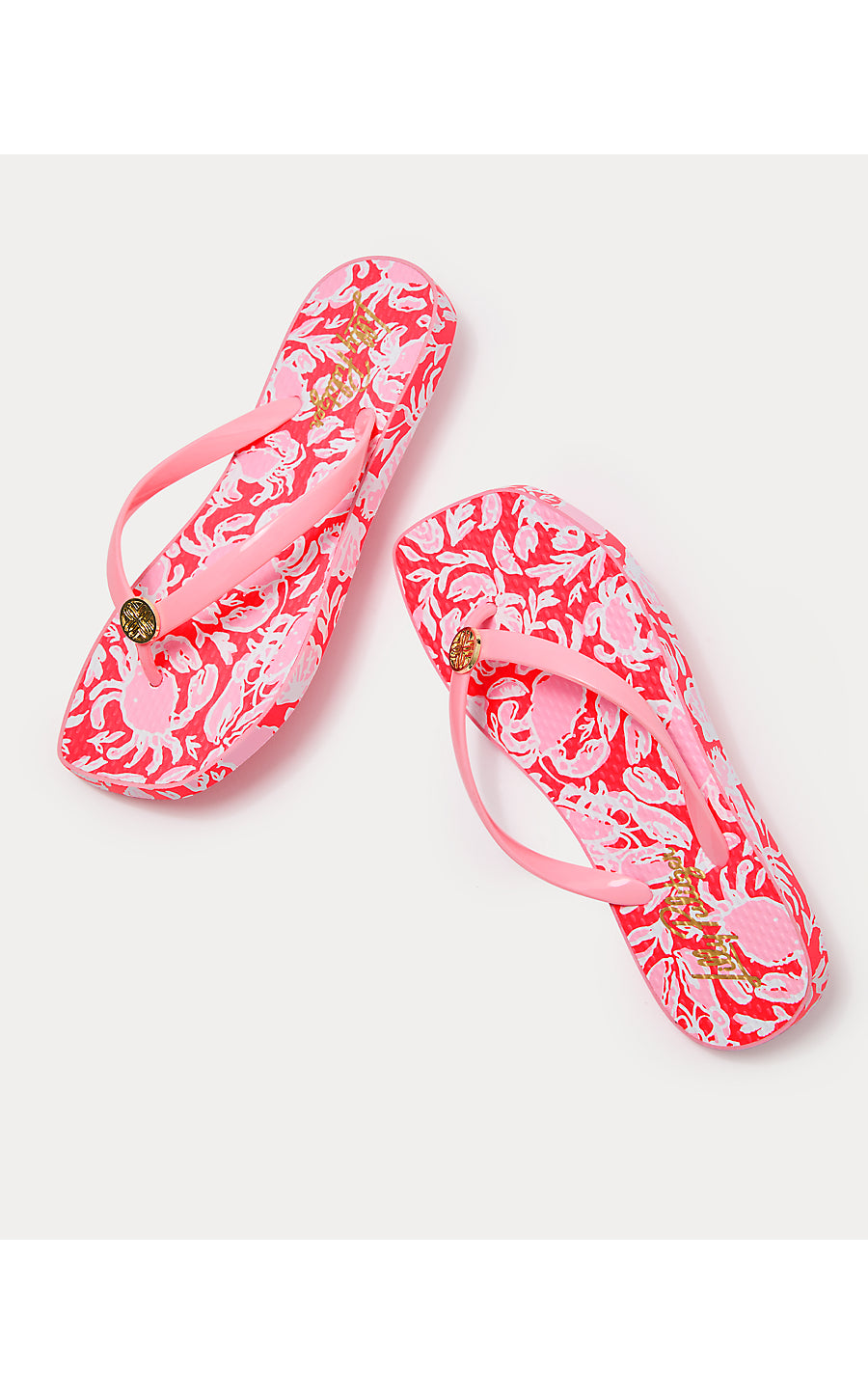 SANDSATIONAL SQUARE TOE FLIP FLOP, CANE CORAL CRAB COLLAB SHOE