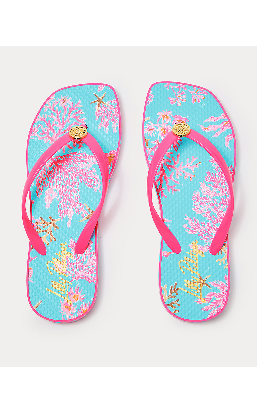 SANDSATIONAL SQUARE TOE FLIP FLOP, MULTI ROYAL CORAL SHOE