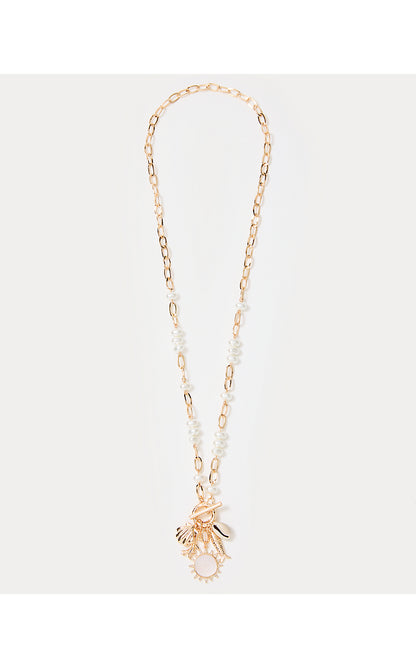 SUNBATHERS BLISS NECKLACE, GOLD METALLIC
