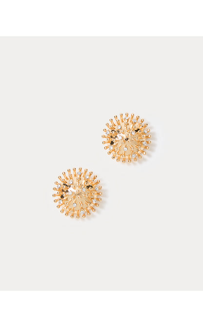 SUMMER SHORELINES STUD EARRINGS, GOLD METALLIC