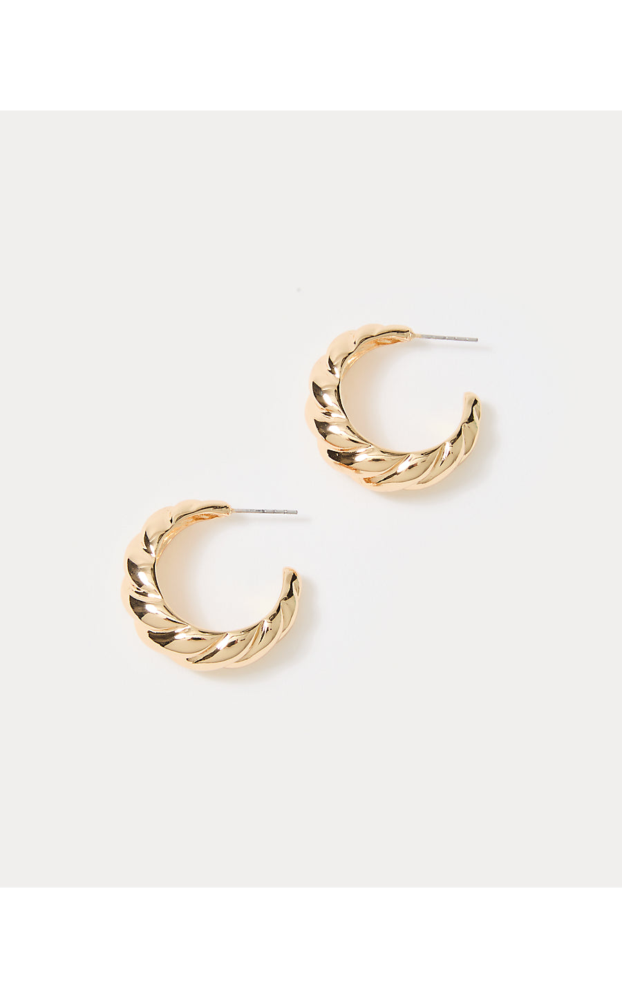 SEACRETS HOOP EARRINGS, GOLD METALLIC