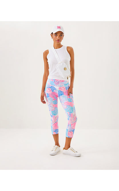 WEEKENDER HIGH RISE CROP UPF 50+, MULTI ROAR OF THE SEAS