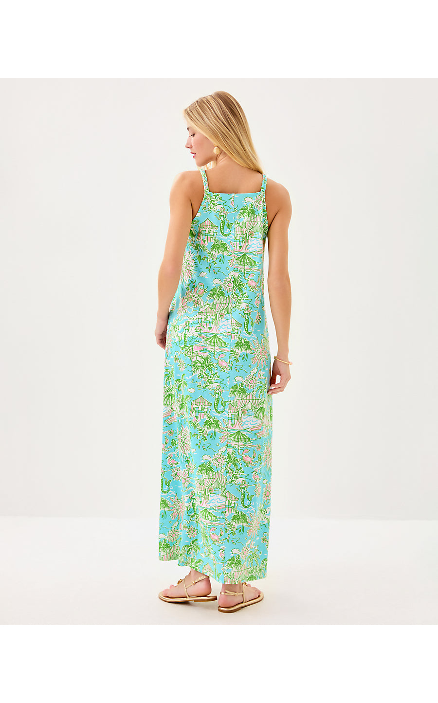 KYLEIGH MAXI DRESS, FRESH WATER BLUE SUNBATHERS BLISS