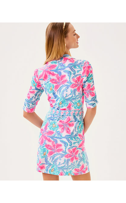IBBY SKIRTED ROMPER, MULTI BEACHSIDE HAVEN ENGINEERED ROMPER