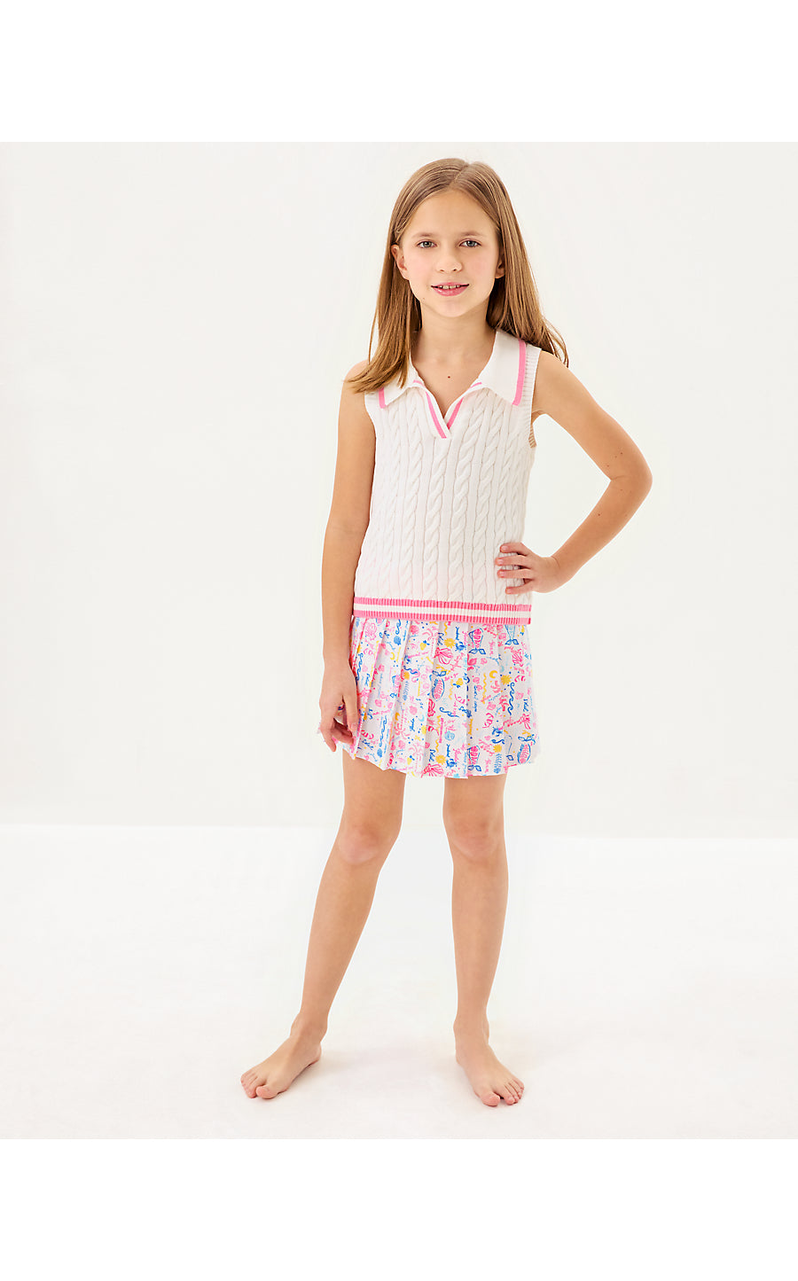 MINI SUZETTE SWEATER TANK, RESORT WHITE