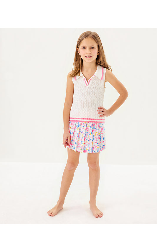 MINI SUZETTE SWEATER TANK, RESORT WHITE