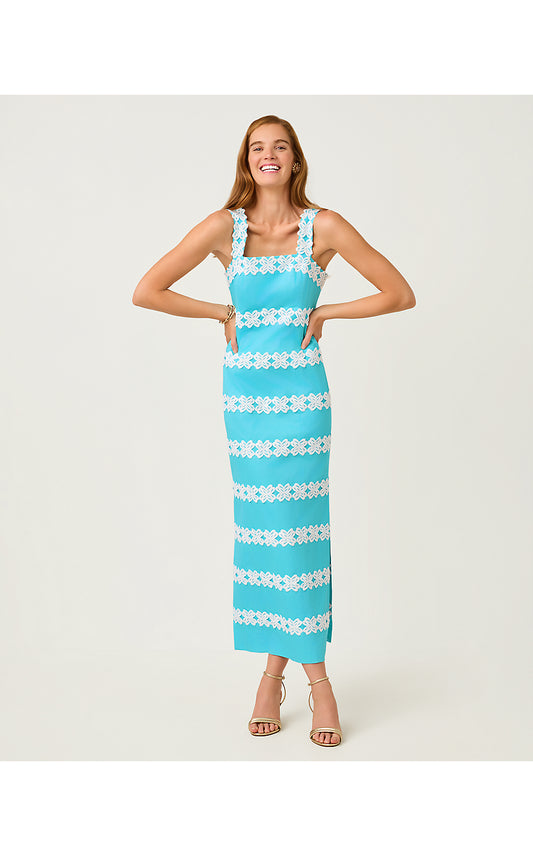 DAVIS MAXI DRESS, CAPRI BLUE