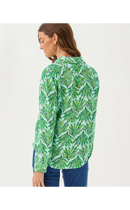 SEA VIEW BUTTON DOWN, KITTS GREEN SHADY BABE