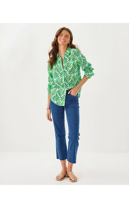 SEA VIEW BUTTON DOWN, KITTS GREEN SHADY BABE
