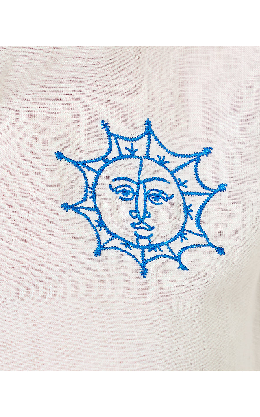SEA VIEW BUTTON DOWN, RESORT WHITE THROW ME A LINE EMBROIDERY
