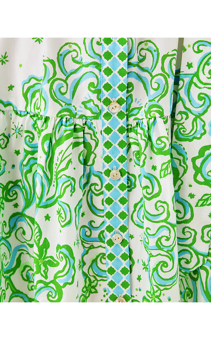 DRENA DRESS, RESORT WHITE SOL MATES ENGINEERED DRESS